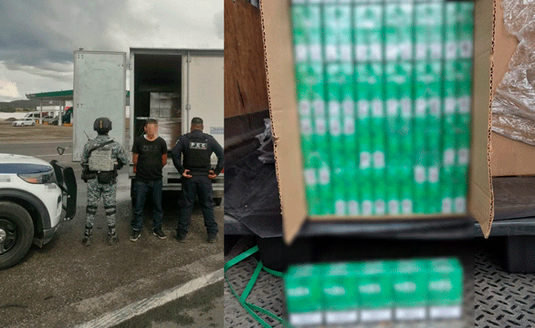 San Diego de la Unión: aseguran 228 mil cigarrillos sin documentación en la carretera 57