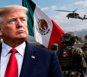 Trump-ante-la-bandera-y-fuerzas-mexicanas